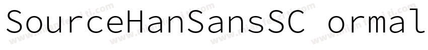 SourceHanSansSC ormal字体转换